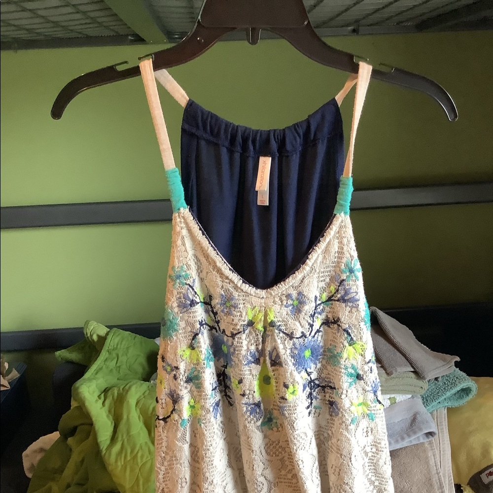 Embroidered Lace Tank